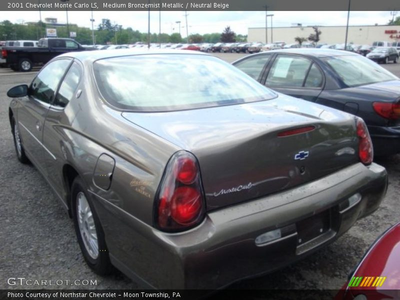 Medium Bronzemist Metallic / Neutral Beige 2001 Chevrolet Monte Carlo LS