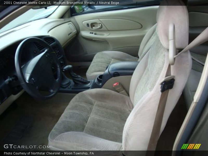 Medium Bronzemist Metallic / Neutral Beige 2001 Chevrolet Monte Carlo LS