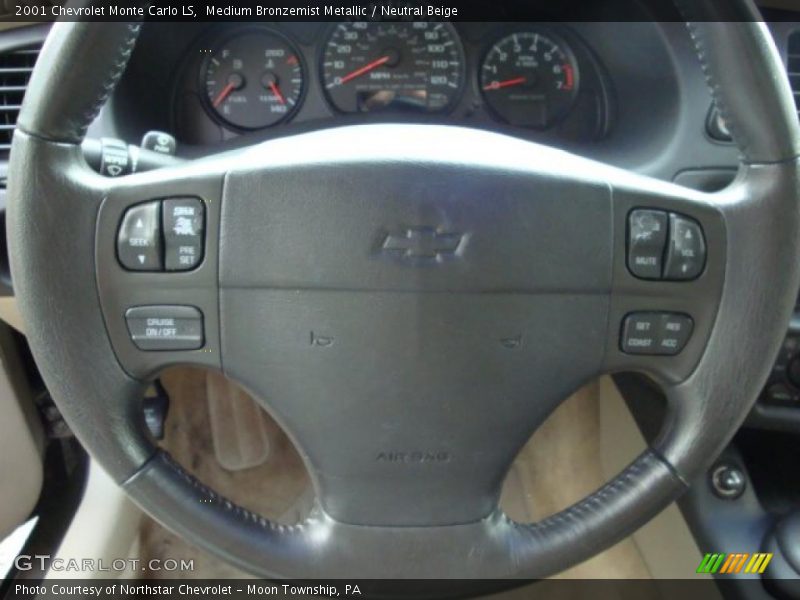 Medium Bronzemist Metallic / Neutral Beige 2001 Chevrolet Monte Carlo LS