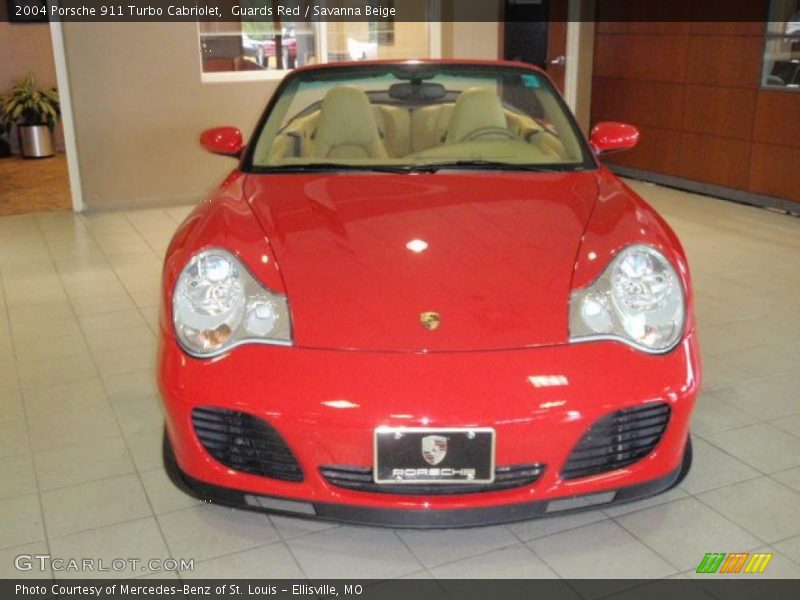 Guards Red / Savanna Beige 2004 Porsche 911 Turbo Cabriolet