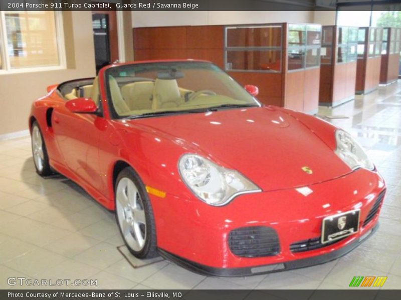Guards Red / Savanna Beige 2004 Porsche 911 Turbo Cabriolet