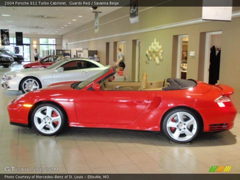 Guards Red / Savanna Beige 2004 Porsche 911 Turbo Cabriolet