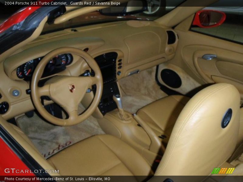 Guards Red / Savanna Beige 2004 Porsche 911 Turbo Cabriolet