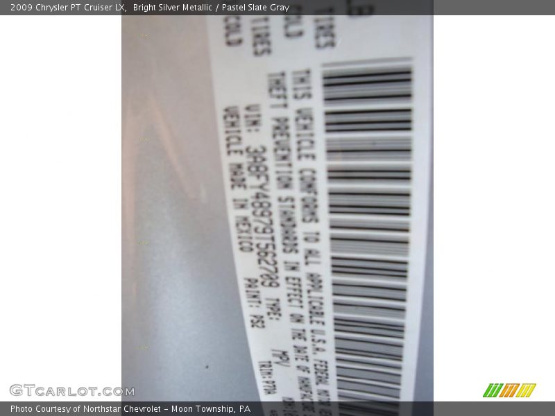Bright Silver Metallic / Pastel Slate Gray 2009 Chrysler PT Cruiser LX