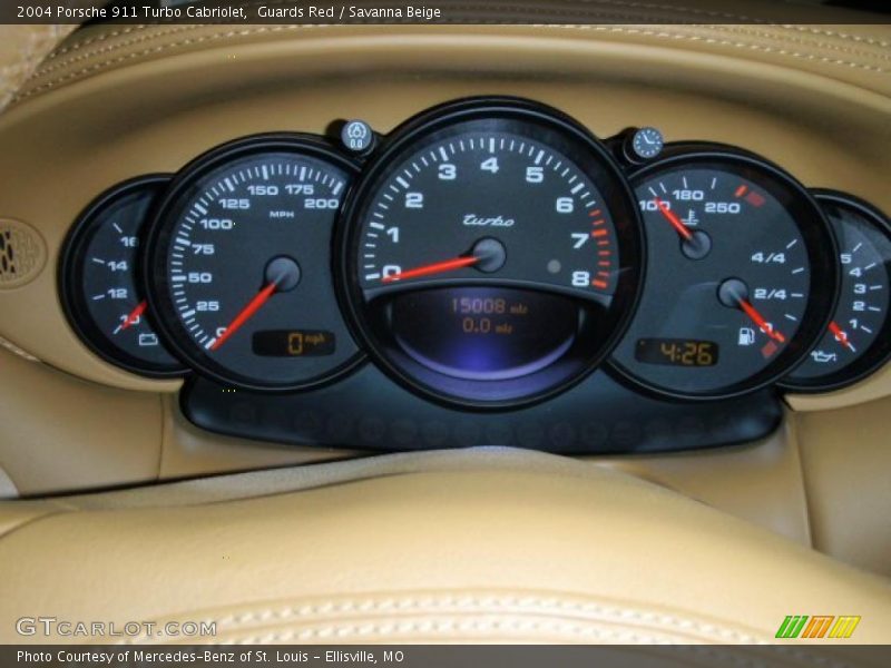 Guards Red / Savanna Beige 2004 Porsche 911 Turbo Cabriolet