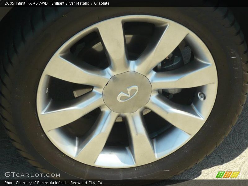 Brilliant Silver Metallic / Graphite 2005 Infiniti FX 45 AWD