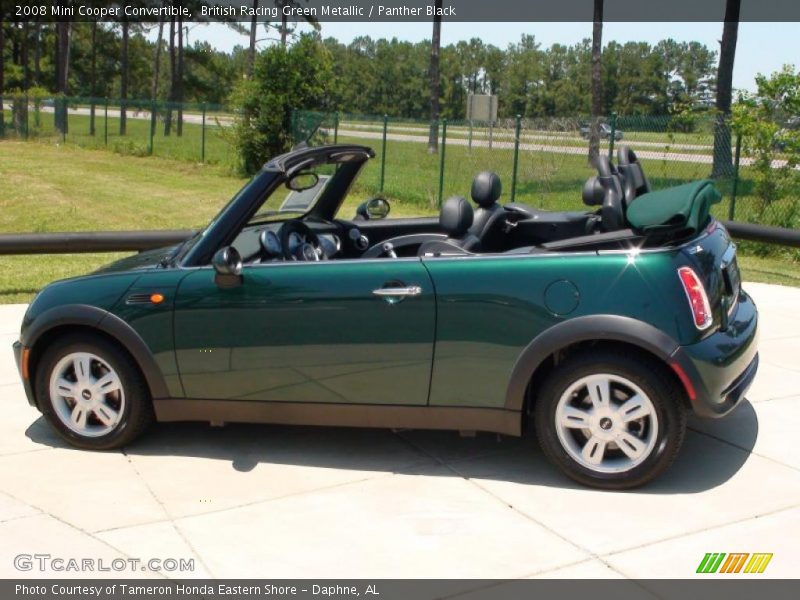 British Racing Green Metallic / Panther Black 2008 Mini Cooper Convertible