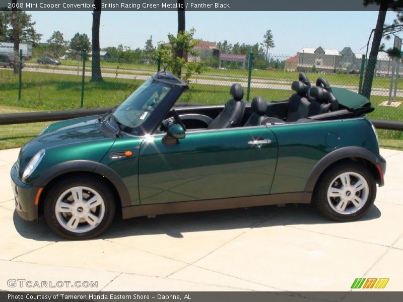 British Racing Green Metallic / Panther Black 2008 Mini Cooper Convertible