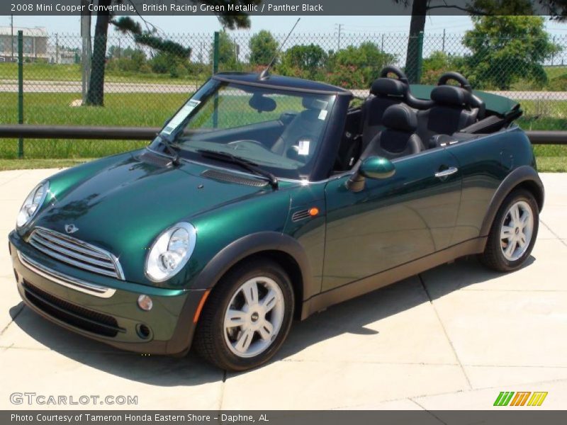 British Racing Green Metallic / Panther Black 2008 Mini Cooper Convertible