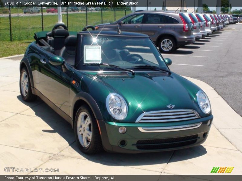 British Racing Green Metallic / Panther Black 2008 Mini Cooper Convertible