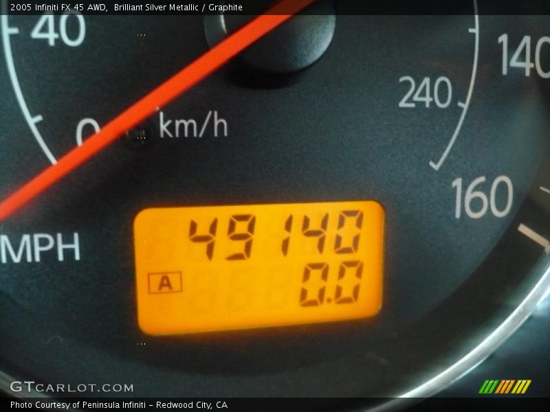 Brilliant Silver Metallic / Graphite 2005 Infiniti FX 45 AWD