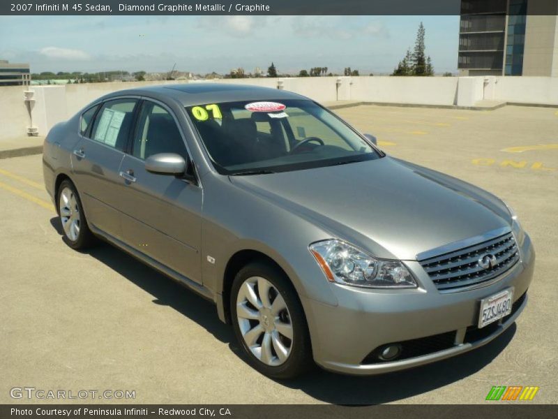 Diamond Graphite Metallic / Graphite 2007 Infiniti M 45 Sedan