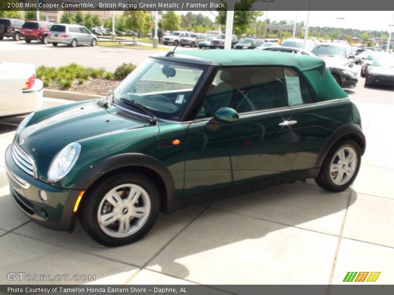 British Racing Green Metallic / Panther Black 2008 Mini Cooper Convertible