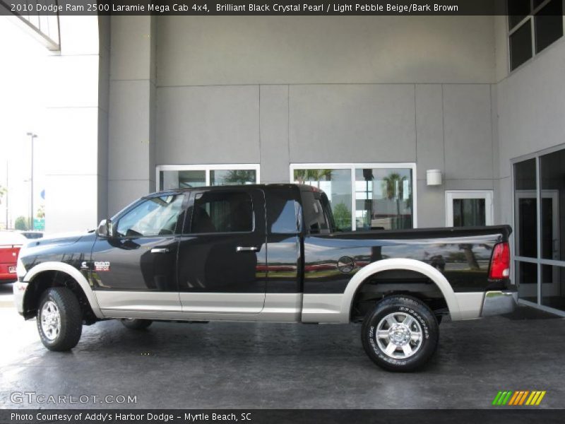 Brilliant Black Crystal Pearl / Light Pebble Beige/Bark Brown 2010 Dodge Ram 2500 Laramie Mega Cab 4x4