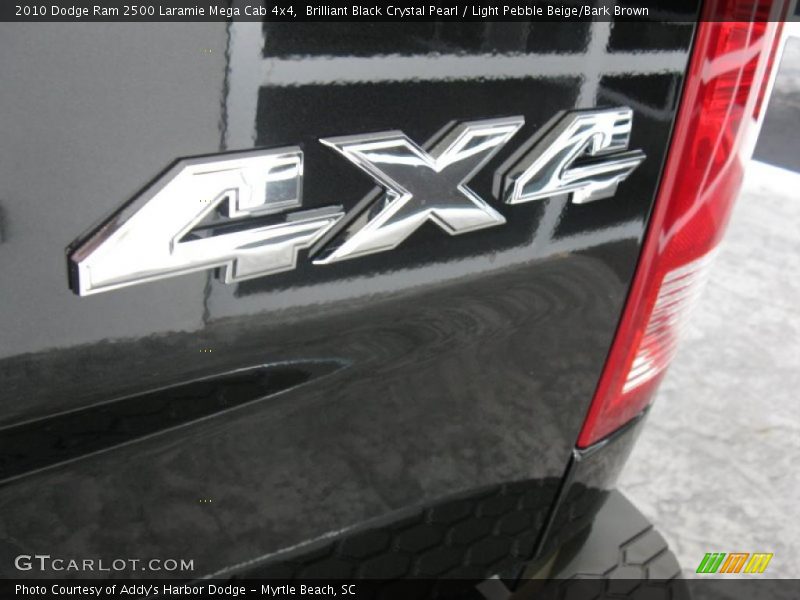 Brilliant Black Crystal Pearl / Light Pebble Beige/Bark Brown 2010 Dodge Ram 2500 Laramie Mega Cab 4x4
