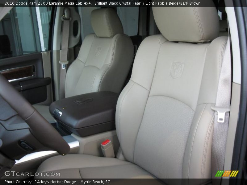 Brilliant Black Crystal Pearl / Light Pebble Beige/Bark Brown 2010 Dodge Ram 2500 Laramie Mega Cab 4x4