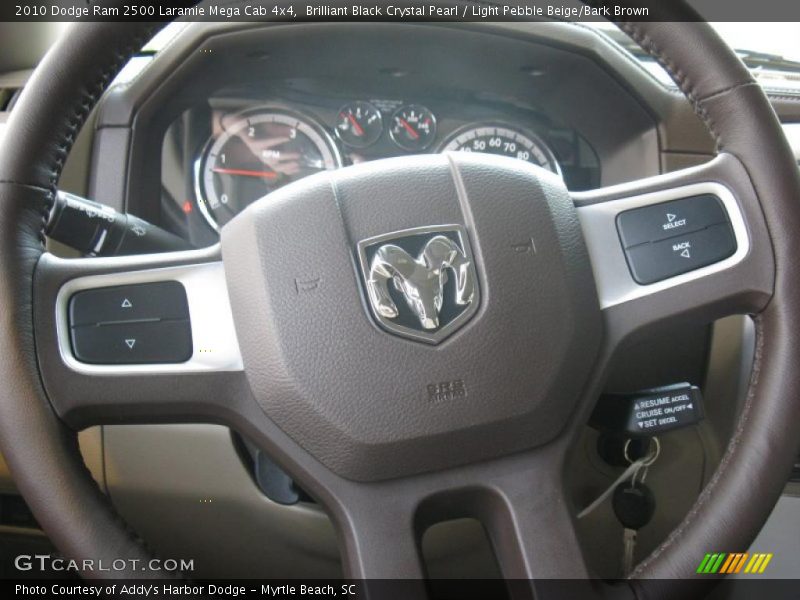 Brilliant Black Crystal Pearl / Light Pebble Beige/Bark Brown 2010 Dodge Ram 2500 Laramie Mega Cab 4x4