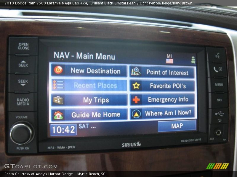 Brilliant Black Crystal Pearl / Light Pebble Beige/Bark Brown 2010 Dodge Ram 2500 Laramie Mega Cab 4x4