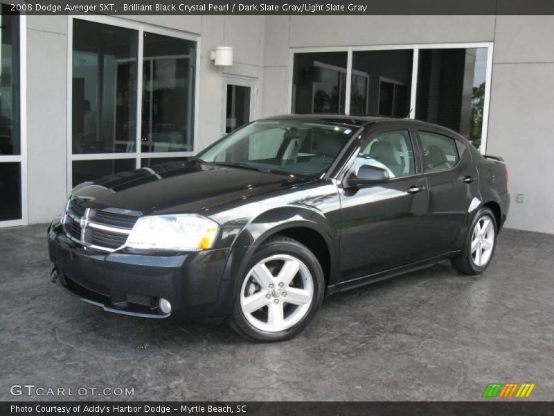 Brilliant Black Crystal Pearl / Dark Slate Gray/Light Slate Gray 2008 Dodge Avenger SXT