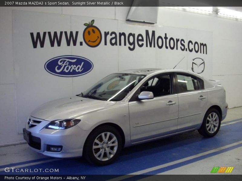 Sunlight Silver Metallic / Black 2007 Mazda MAZDA3 s Sport Sedan