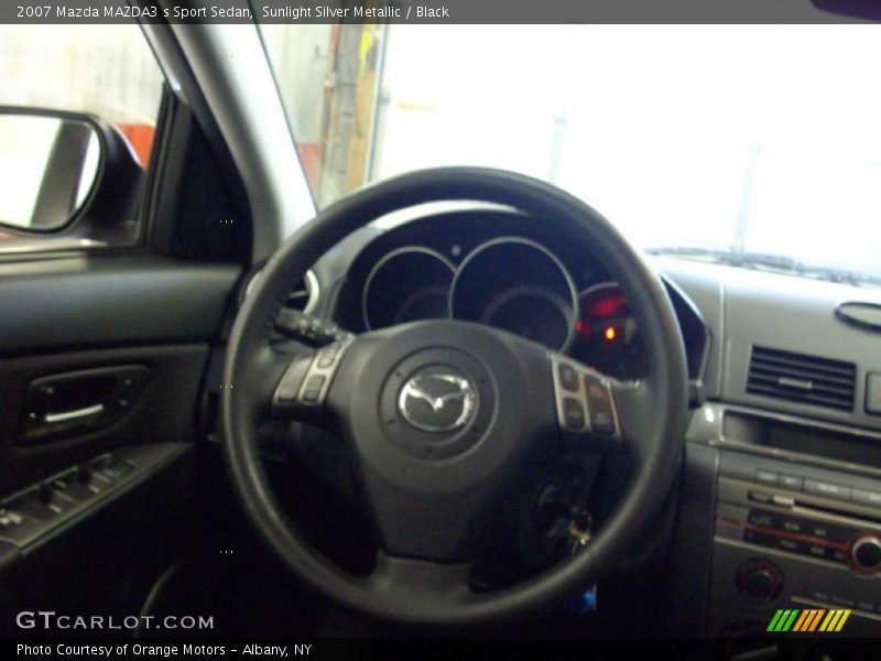 Sunlight Silver Metallic / Black 2007 Mazda MAZDA3 s Sport Sedan
