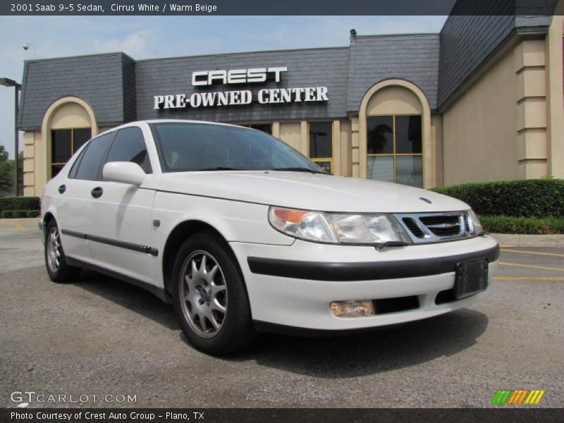 Cirrus White / Warm Beige 2001 Saab 9-5 Sedan