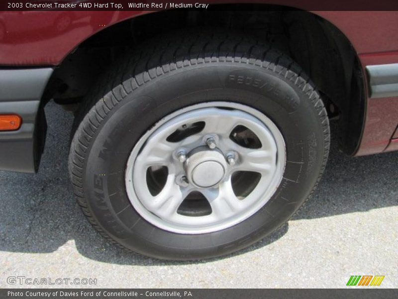 Wildfire Red / Medium Gray 2003 Chevrolet Tracker 4WD Hard Top