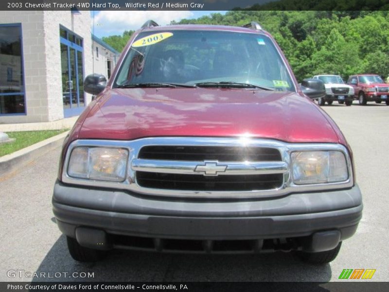 Wildfire Red / Medium Gray 2003 Chevrolet Tracker 4WD Hard Top