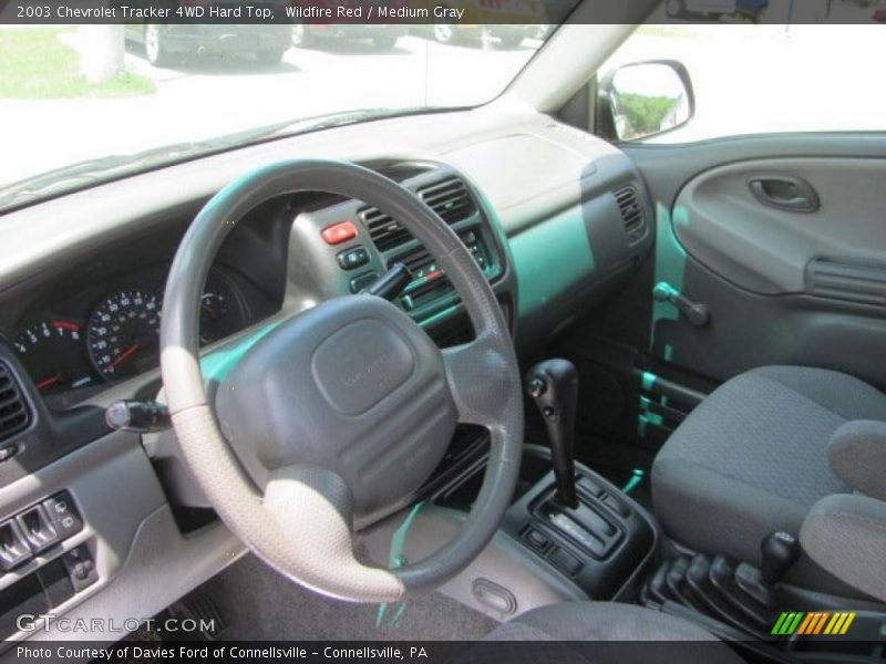 Wildfire Red / Medium Gray 2003 Chevrolet Tracker 4WD Hard Top