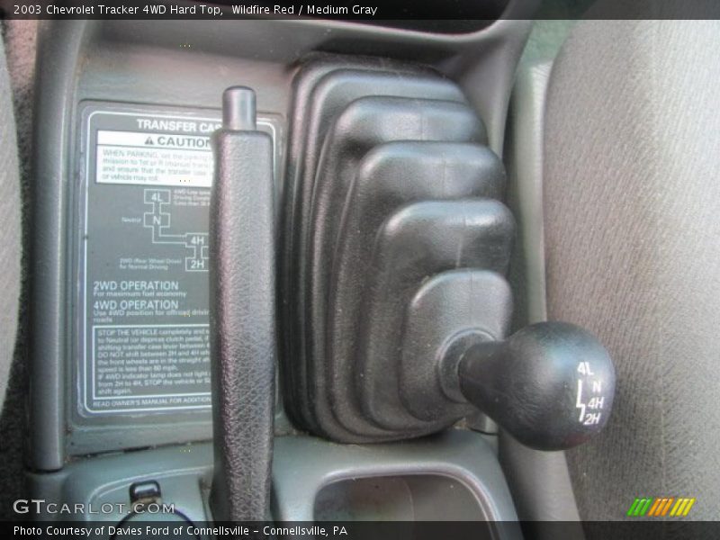 Wildfire Red / Medium Gray 2003 Chevrolet Tracker 4WD Hard Top