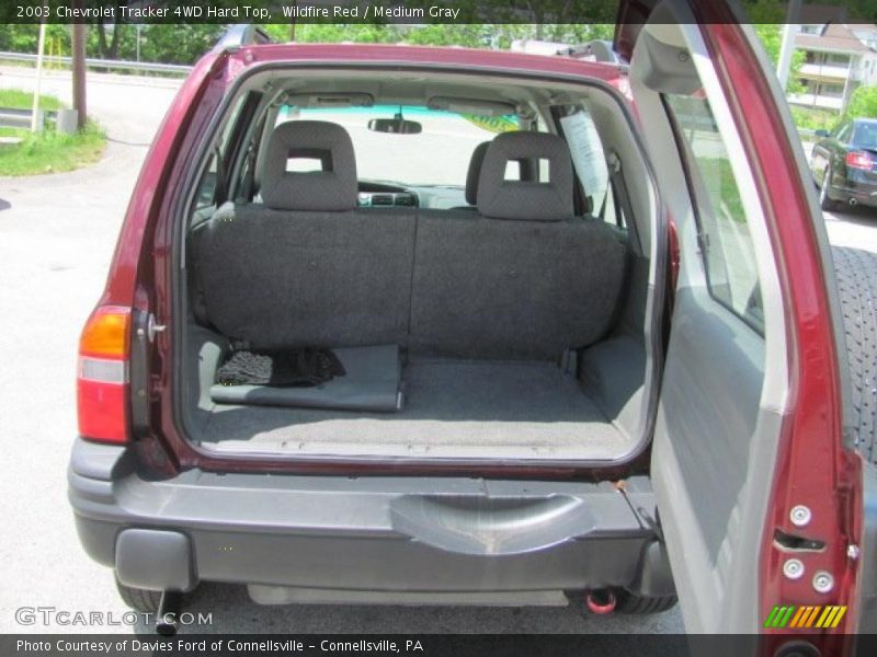 Wildfire Red / Medium Gray 2003 Chevrolet Tracker 4WD Hard Top