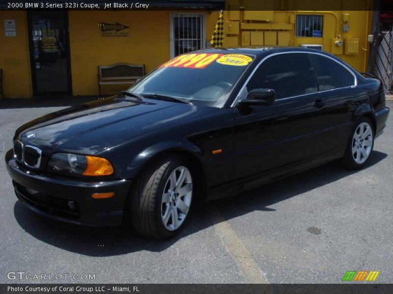 Jet Black / Grey 2000 BMW 3 Series 323i Coupe