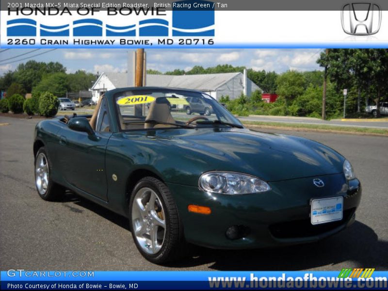 British Racing Green / Tan 2001 Mazda MX-5 Miata Special Edition Roadster