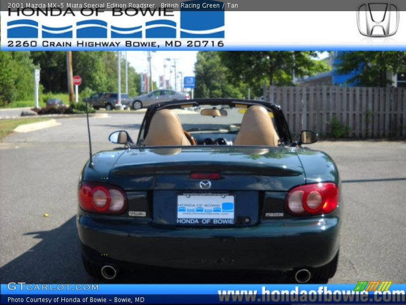 British Racing Green / Tan 2001 Mazda MX-5 Miata Special Edition Roadster