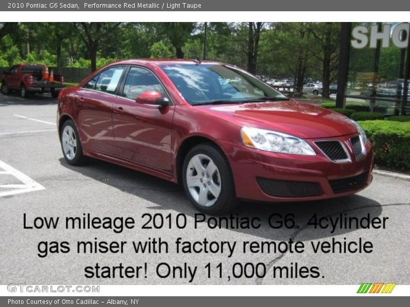 Performance Red Metallic / Light Taupe 2010 Pontiac G6 Sedan