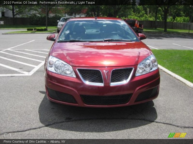 Performance Red Metallic / Light Taupe 2010 Pontiac G6 Sedan