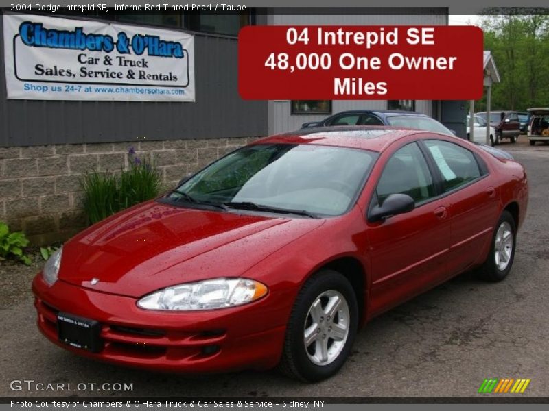 Inferno Red Tinted Pearl / Taupe 2004 Dodge Intrepid SE