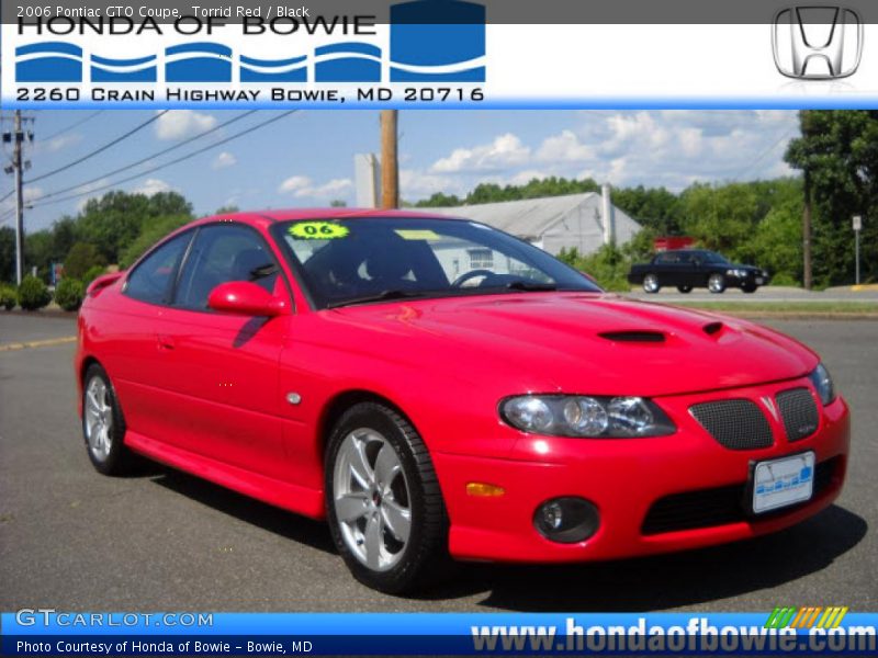 Torrid Red / Black 2006 Pontiac GTO Coupe