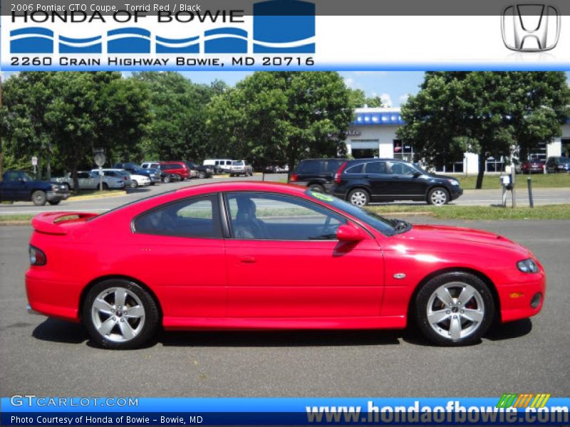 Torrid Red / Black 2006 Pontiac GTO Coupe