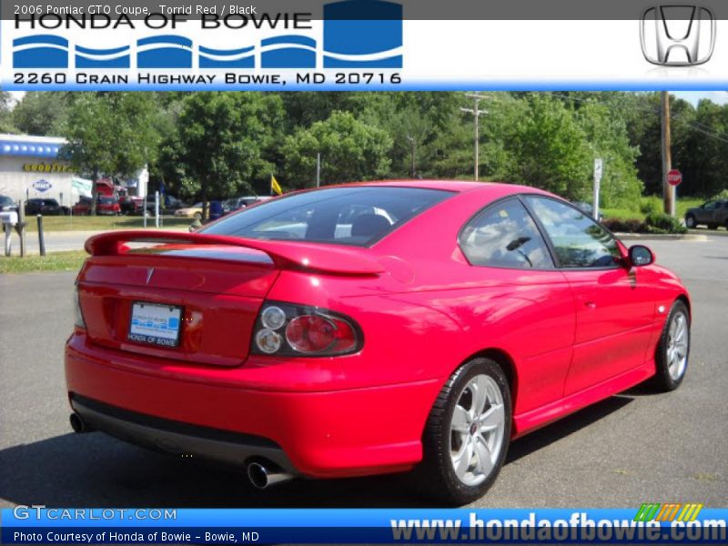 Torrid Red / Black 2006 Pontiac GTO Coupe