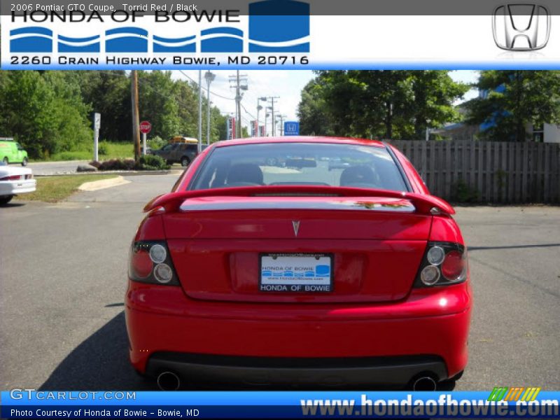 Torrid Red / Black 2006 Pontiac GTO Coupe