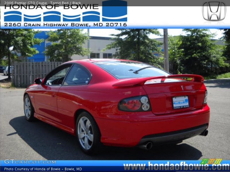 Torrid Red / Black 2006 Pontiac GTO Coupe