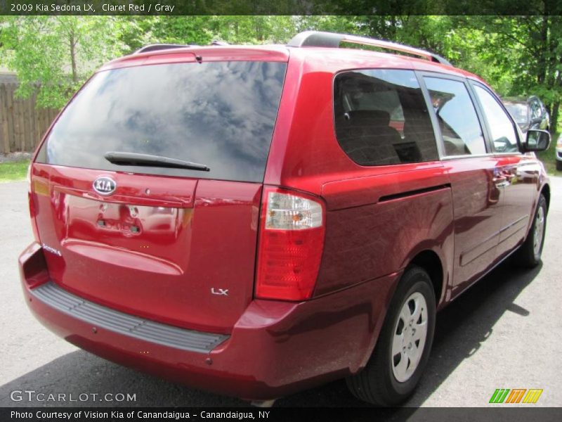 Claret Red / Gray 2009 Kia Sedona LX