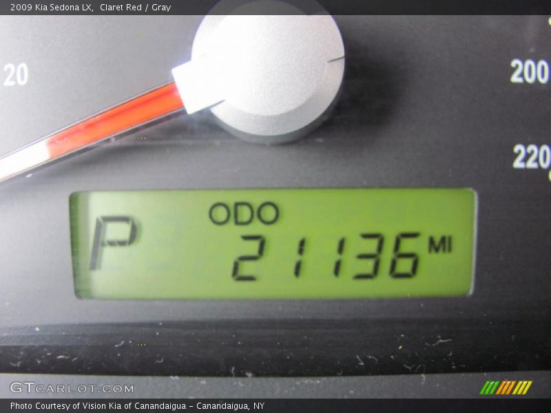Claret Red / Gray 2009 Kia Sedona LX