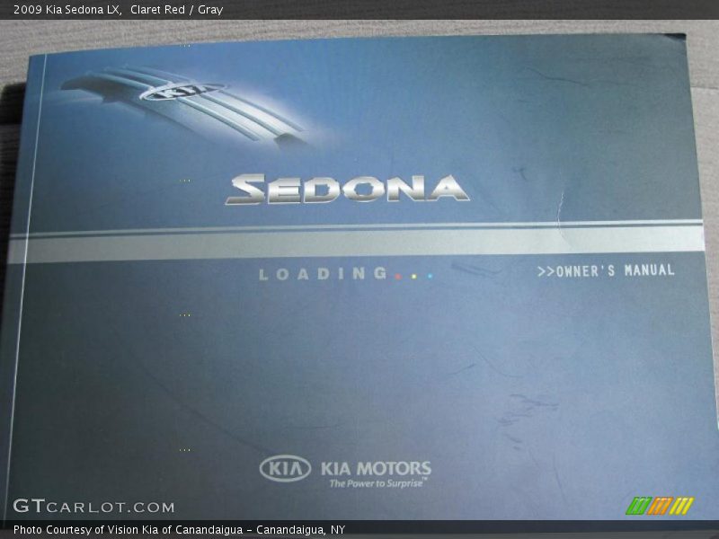 Claret Red / Gray 2009 Kia Sedona LX