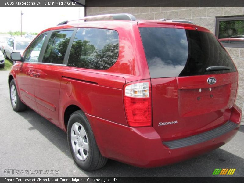 Claret Red / Gray 2009 Kia Sedona LX