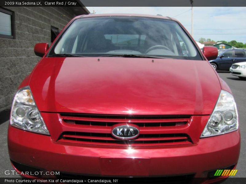 Claret Red / Gray 2009 Kia Sedona LX