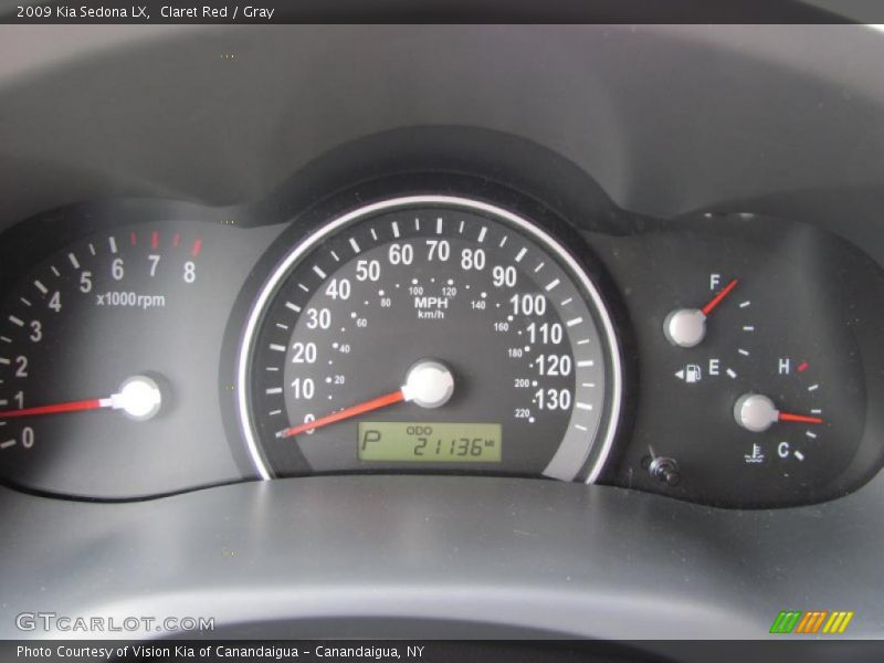 Claret Red / Gray 2009 Kia Sedona LX