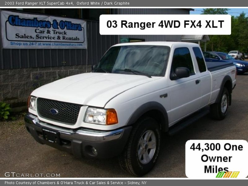 Oxford White / Dark Graphite 2003 Ford Ranger XLT SuperCab 4x4