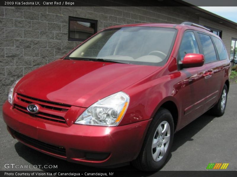 Claret Red / Beige 2009 Kia Sedona LX